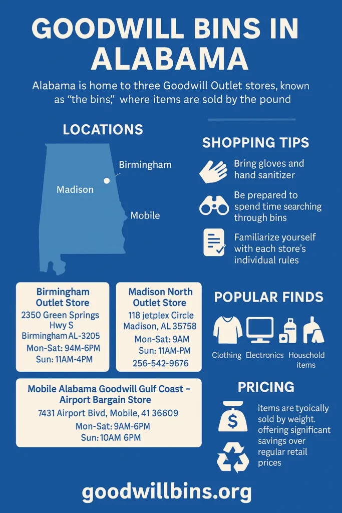 goodwill outlets Alabama Infographics
