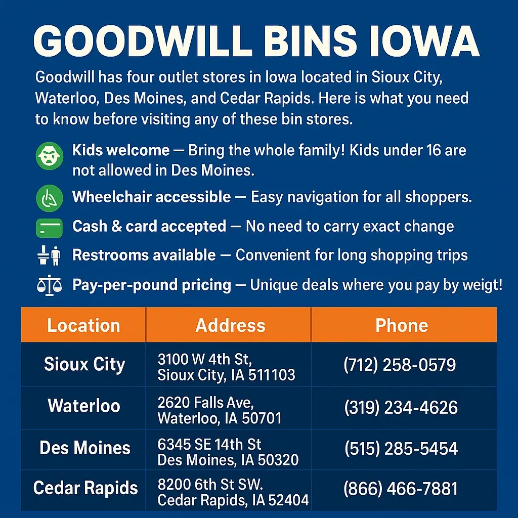 Goodwill Bins Outlets Iowa