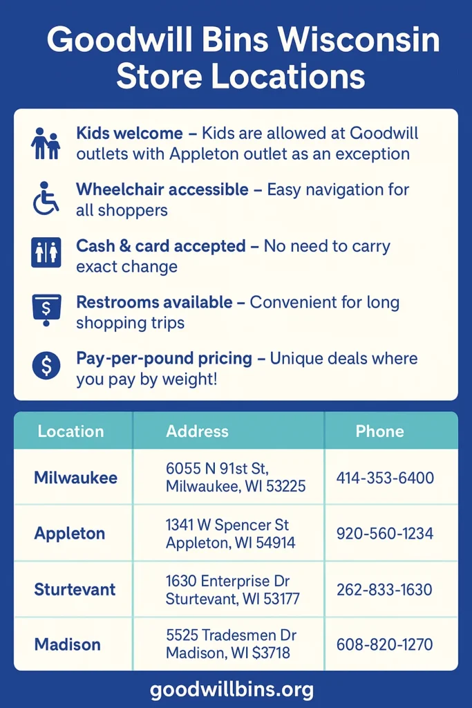 Goodwill Bins Wisconsin Locations