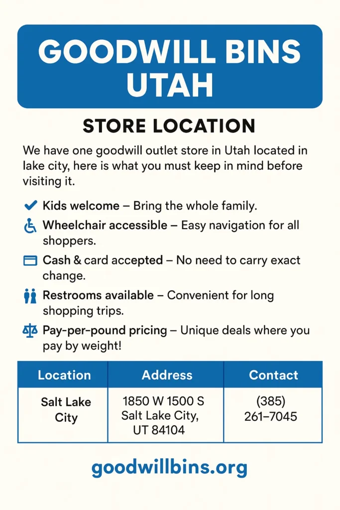 Goodwill Outlet Store Salt Lake City